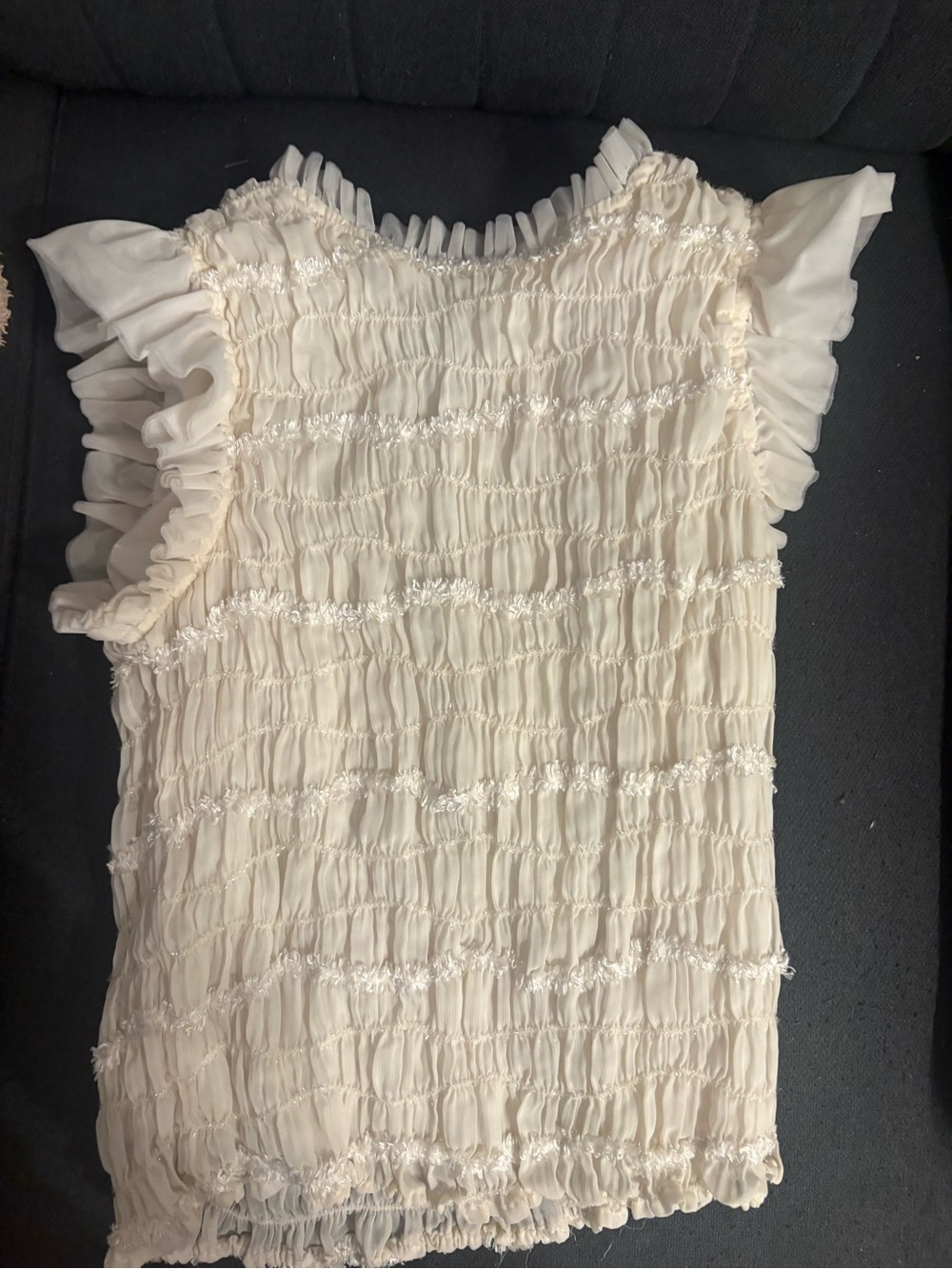 Cream Ruffle Top - Picture 2 of 2
